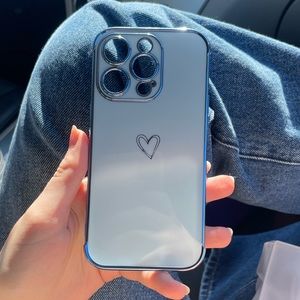 NWT iPhone 13 Pro Heart Baby Blue Case with Stand